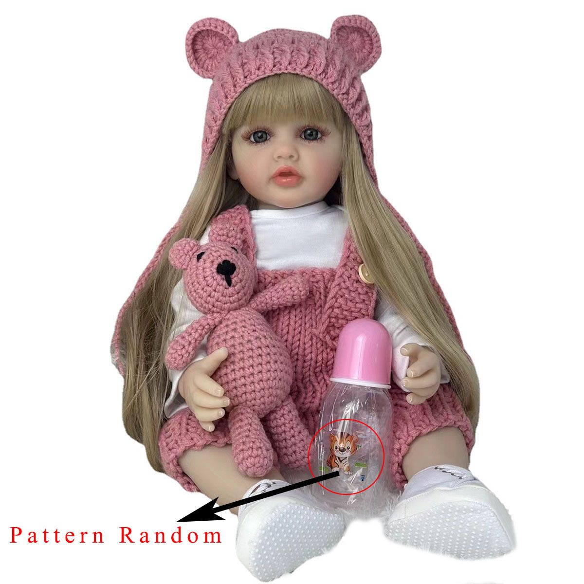 Reborn Baby Doll Silicone Realistic - BZDOLL 55 センチメートル 22 インチリアルなリボーン女の赤ちゃん人形ソフトシリコンロングブラウンヘアリアルなプリンセス幼児ベベ誕生日ギフト