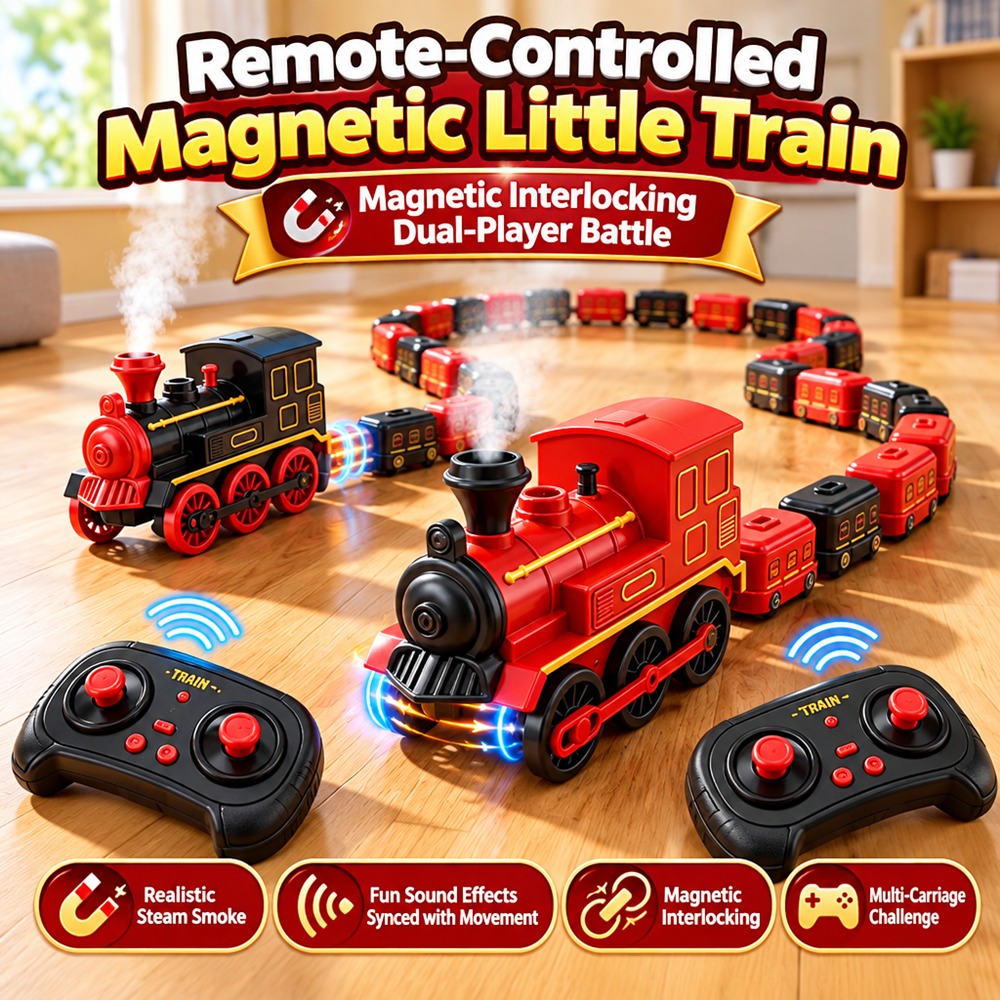 Remote Control Toys - リモコン操作式、磁石で動く、欲張りな小さな列車、磁石で吸着する、欲張りなヘビ、バトルシミュレーションおもちゃ、教育的なインタラクティブなおもちゃ。