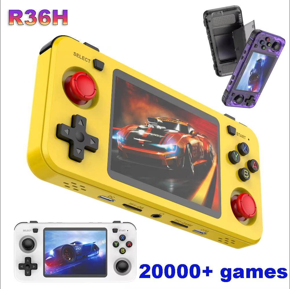 Retro Handheld Game Console R36S - R36H ARKOS レトロハンドヘルドゲーム機 ポータブル64Gポケットビデオプレーヤー 3.5インチIPSスクリーン R36S