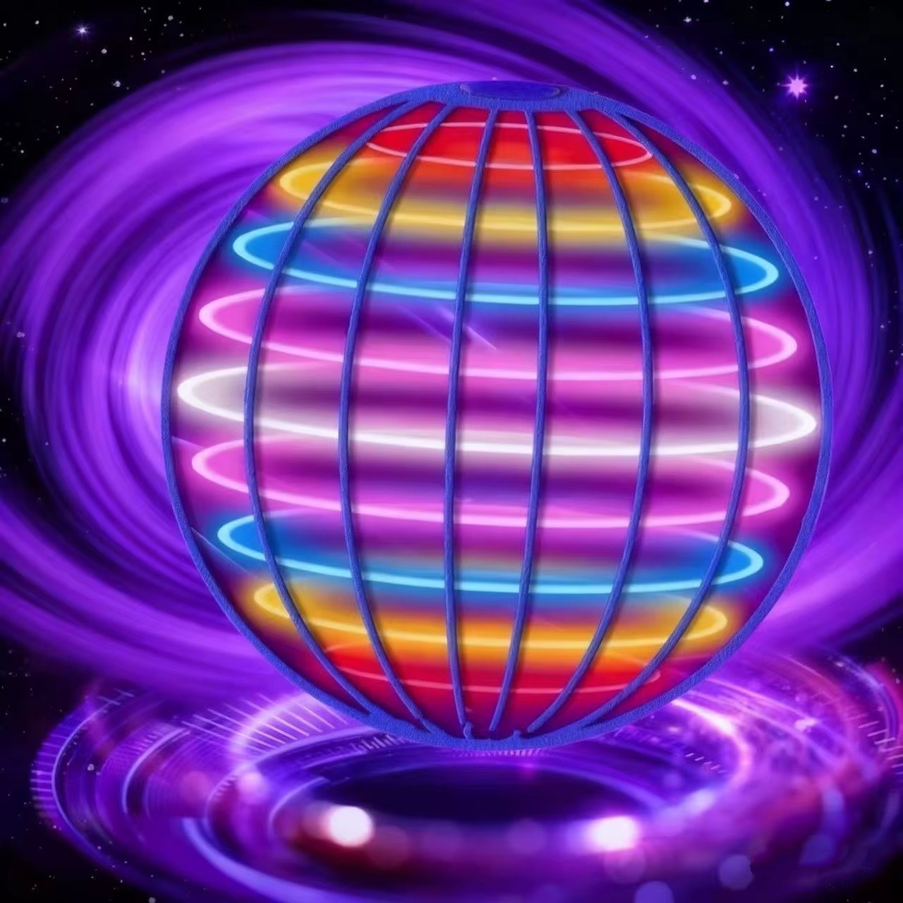 Stem Solar Robot Kit For Kids - ブーメラン フライオーブ マジックフライングボール LEDライト付き ドローン ホバーボール