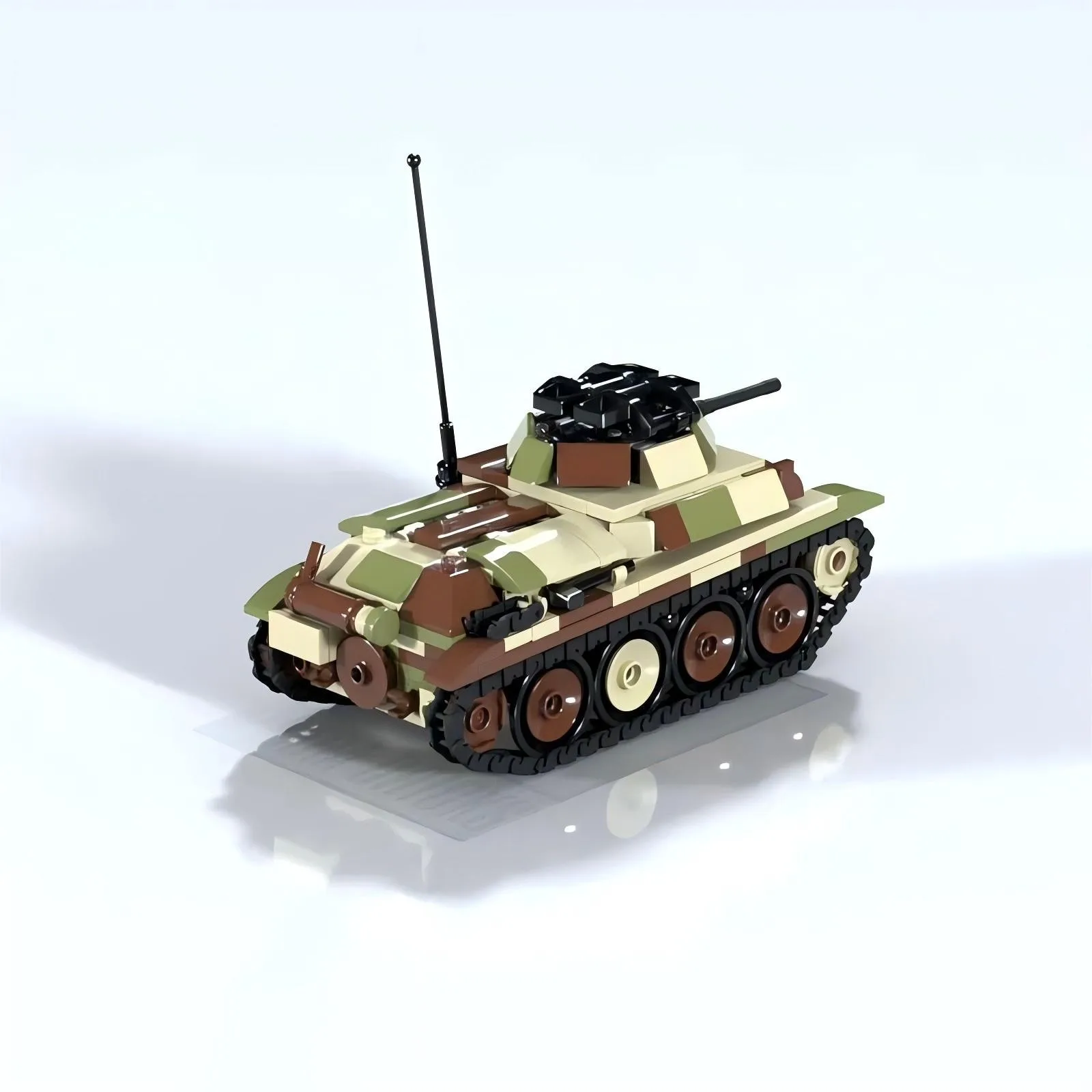 Lego Compatible Military Tank - ハイテク装備を搭載した歩兵戦闘車両の組み立てブロック、MOC（My Own Creation）ミリタリータンク、Sdkfz 140偵察車モデル、DIY子供向けおもちゃ、ギフト。