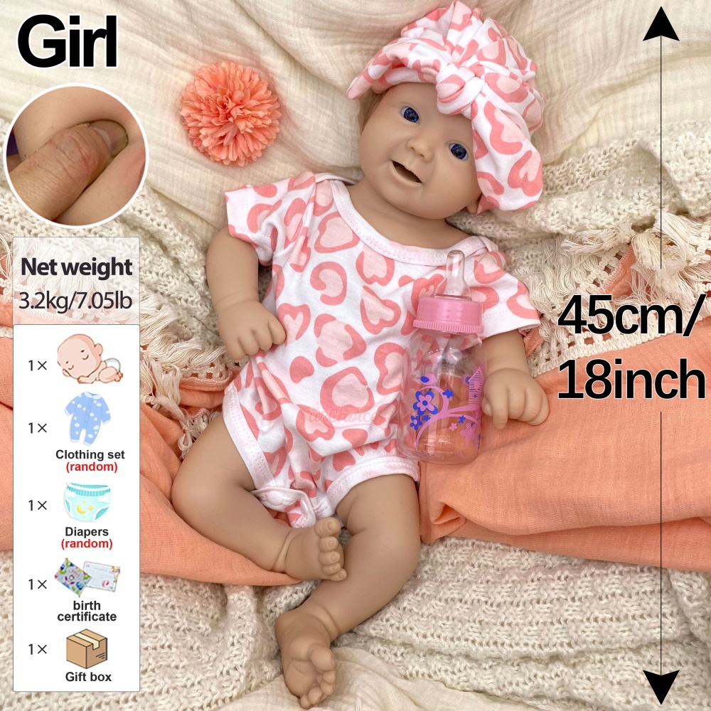 50cmのフルシリコン製、リアルな手触りの、手作りでリアルな - Reborn Baby Doll Silicone Realistic のレビューと価格