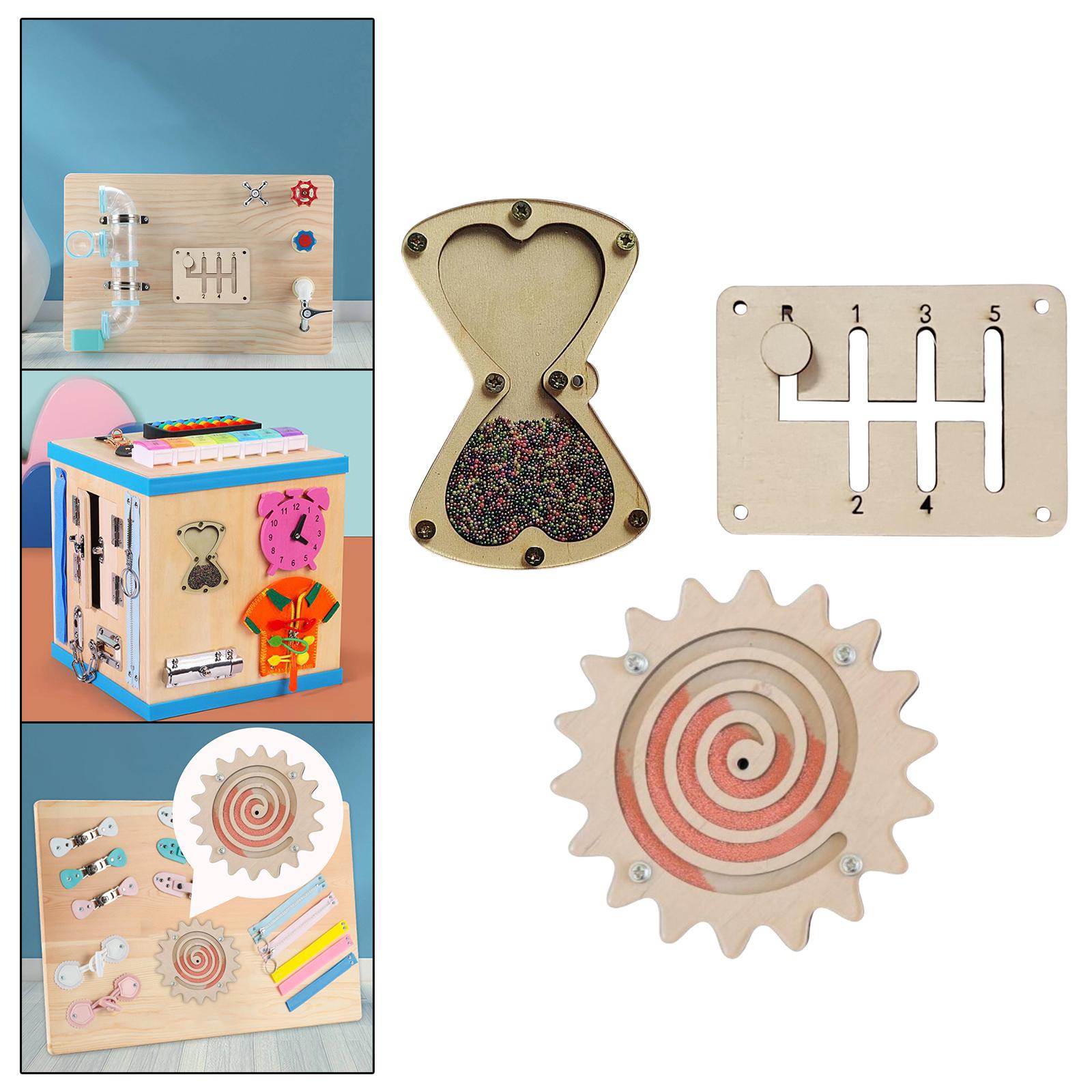 モンテッソーリ知育ボード用アクセサリー、木製感覚ボードパーツ - Montessori Wooden Busy Board Toddler のレビューと価格