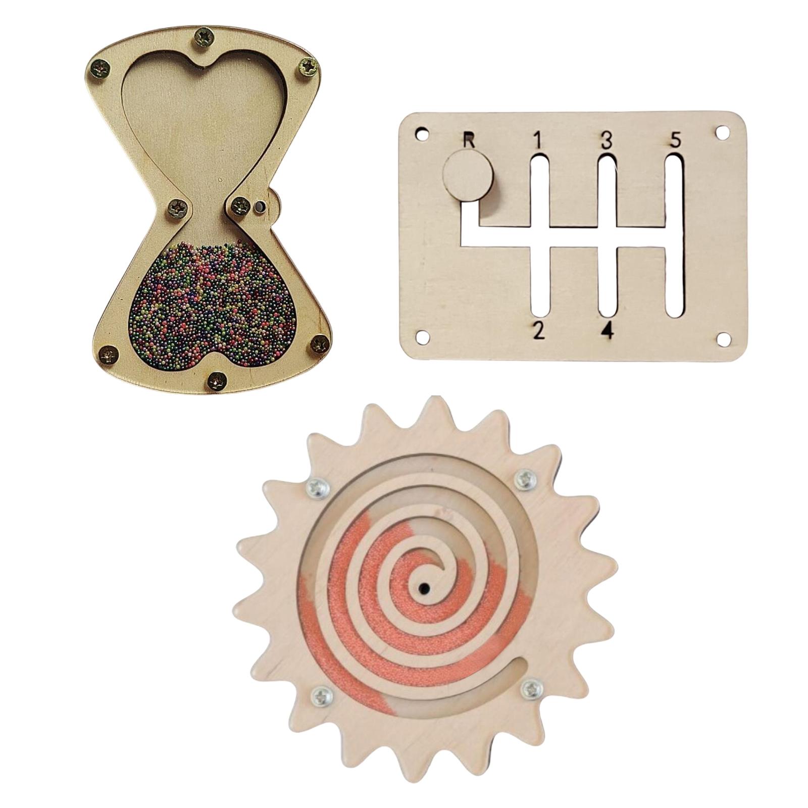 モンテッソーリ知育ボード用アクセサリー、木製感覚ボードパーツ - Montessori Wooden Busy Board Toddler のレビューと価格