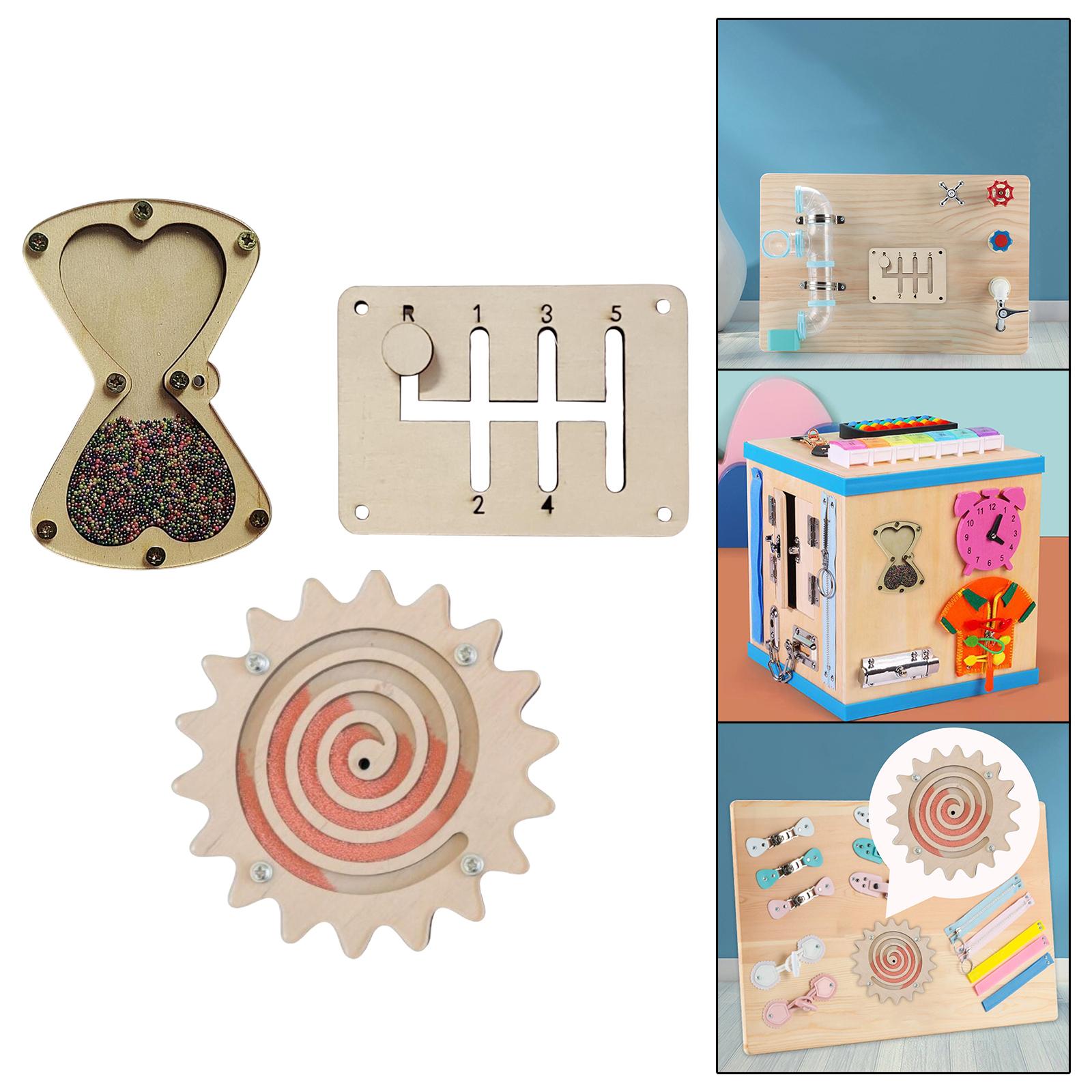 モンテッソーリ知育ボード用アクセサリー、木製感覚ボードパーツ - Montessori Wooden Busy Board Toddler のレビューと価格