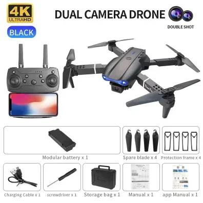 E99 K3 Pro 4Kドローン 折りたたみ式 デュアルカ - Fpv Brushless Rc Drone 4K のレビューと価格