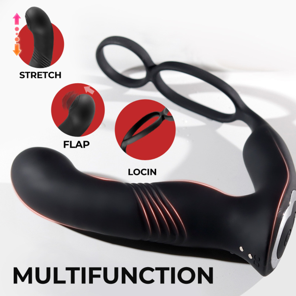 ワイヤレスリモコン式、伸縮可能な男性用前立腺マッサージャー、 - Remote Control Toys のレビューと価格