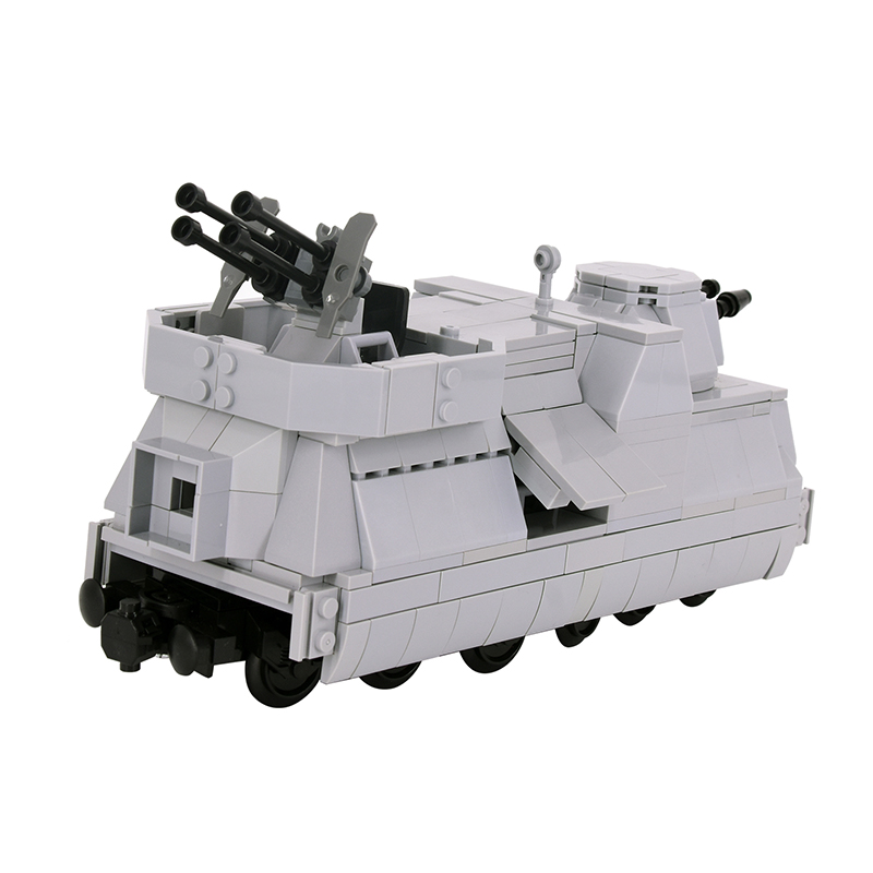 MOC 市軍事戦車駆逐艦装甲車両砲兵列車レールビルディングブ - Lego Compatible Military Tank のレビューと価格