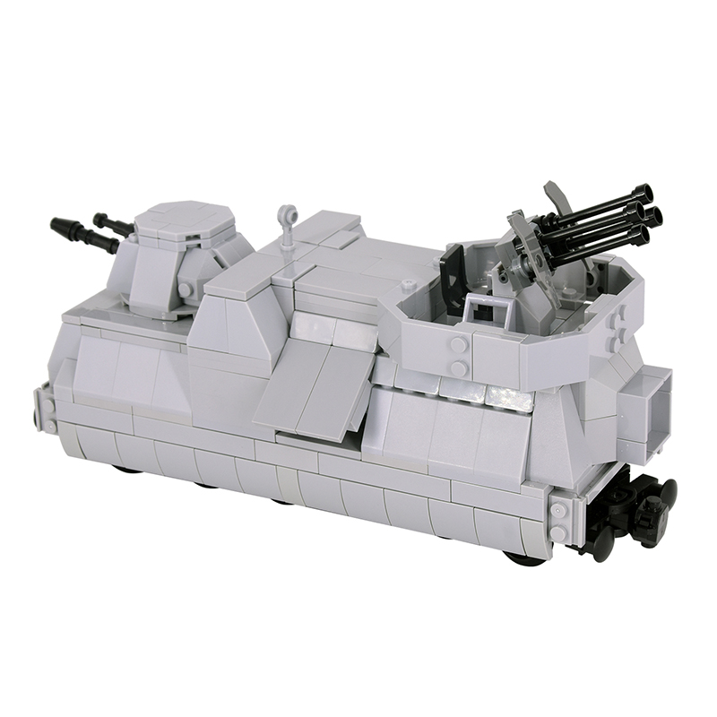 MOC 市軍事戦車駆逐艦装甲車両砲兵列車レールビルディングブ - Lego Compatible Military Tank のレビューと価格