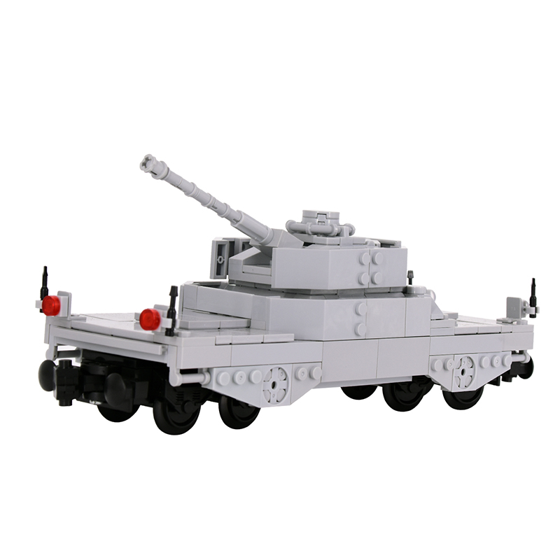 MOC 市軍事戦車駆逐艦装甲車両砲兵列車レールビルディングブ - Lego Compatible Military Tank のレビューと価格