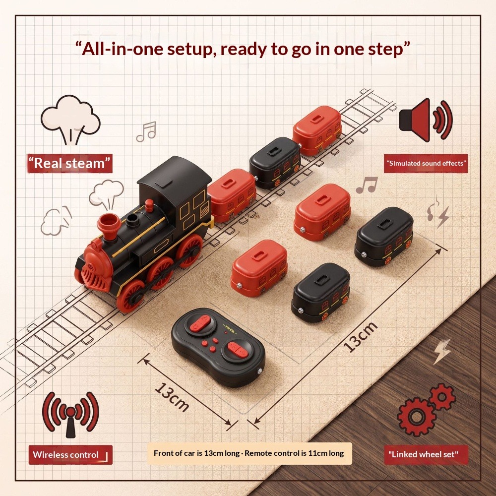 リモコン操作式、磁石で動く、欲張りな小さな列車、磁石で吸着す - Remote Control Toys のレビューと価格