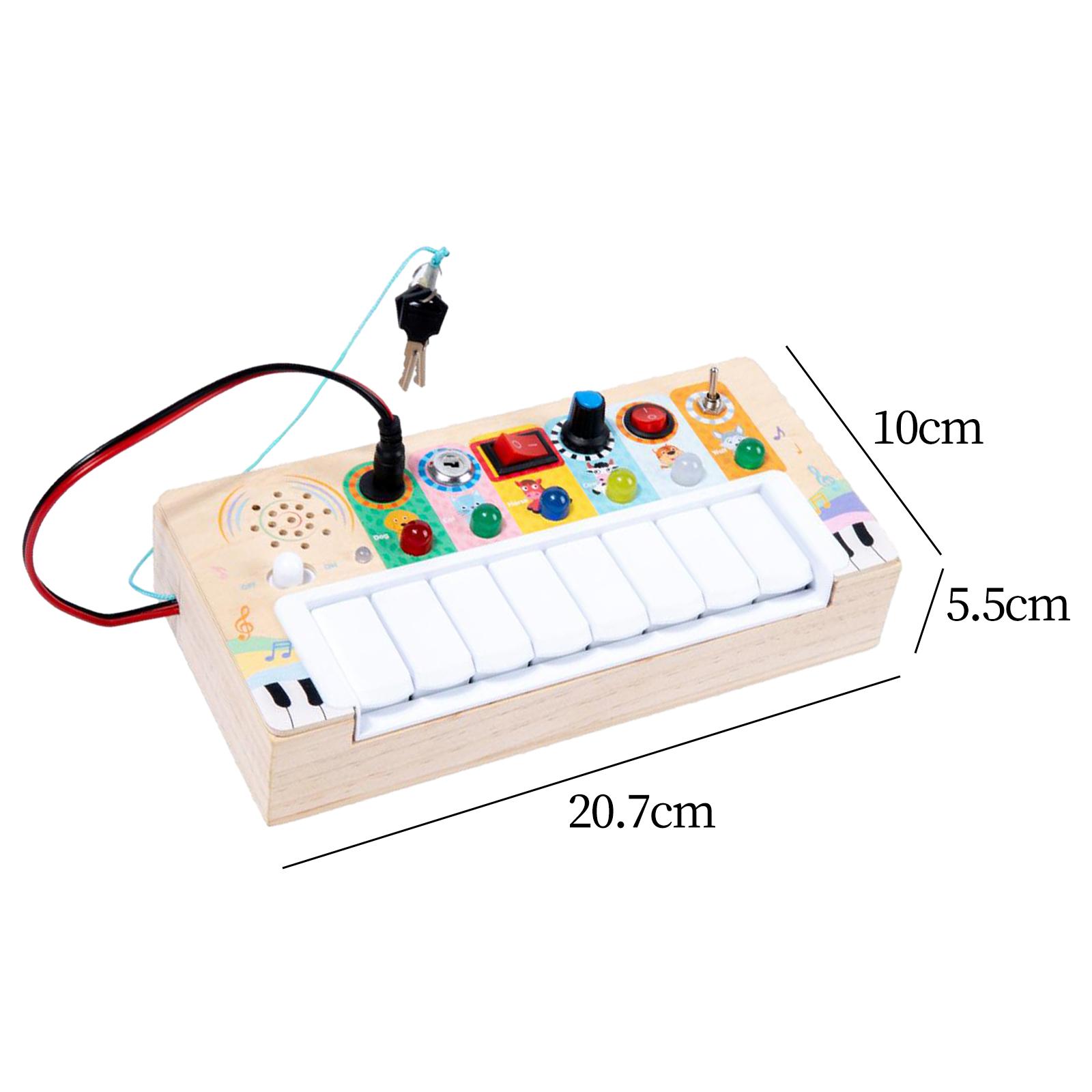 幼児向け知育玩具：木製のスイッチ付きピアノ。DIYで楽しめる - Montessori Wooden Busy Board Toddler のレビューと価格
