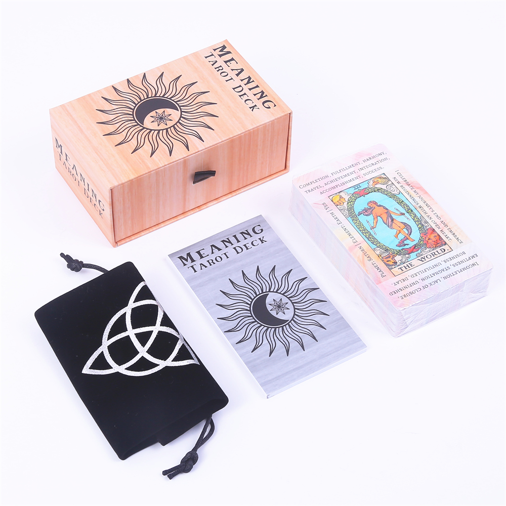 巾着袋付きリジッドタロットデッキ,ギフトボックス,12x7c - Tarot Cards Deck With Guidebook のレビューと価格