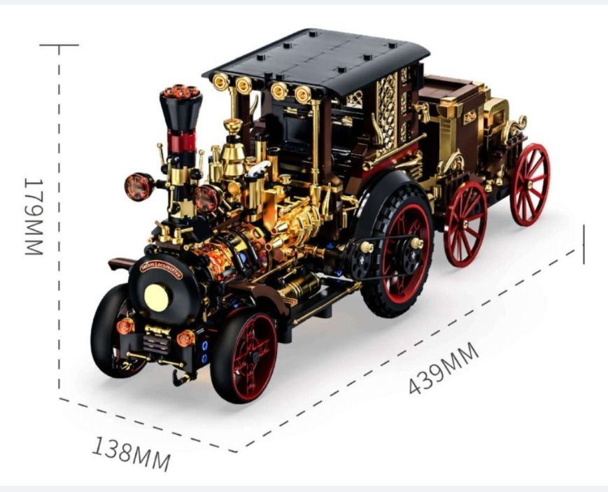 クリエイティブ 1331 個ヴィンテージ機械式蒸気車ビルディ - Building Blocks のレビューと価格