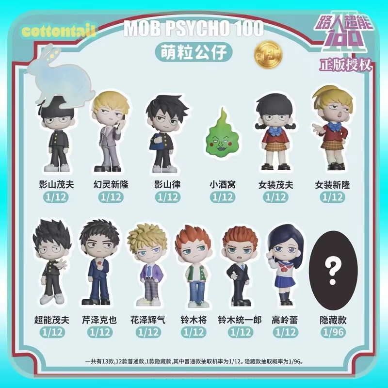 コットンテイル「モブ・サイコ100」ミニフィギュア、ブライン - Anime Action Figure Blind Box のレビューと価格