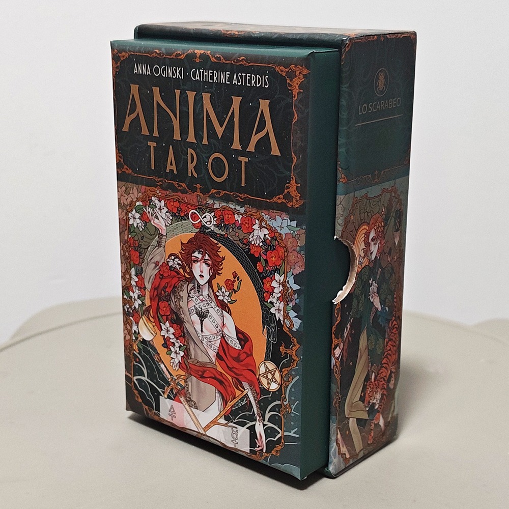 豪華なアニメ風イラストが施されたダブルエンボス加工のアールヌ - Tarot Cards Deck With Guidebook のレビューと価格
