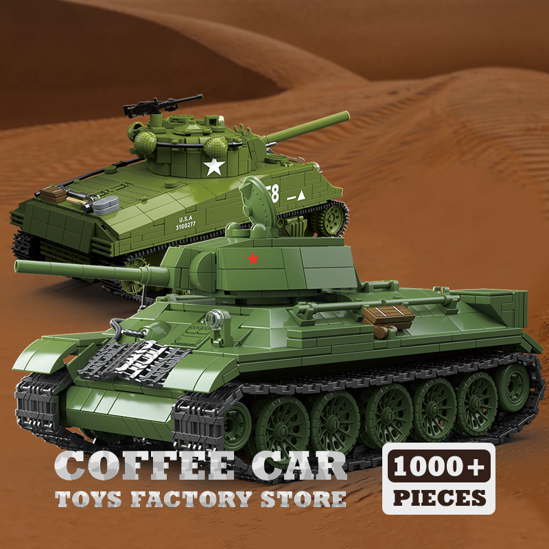M4A3 中型戦車ビルディングブロック T34/76 装甲車 - Lego Compatible Military Tank のレビューと価格