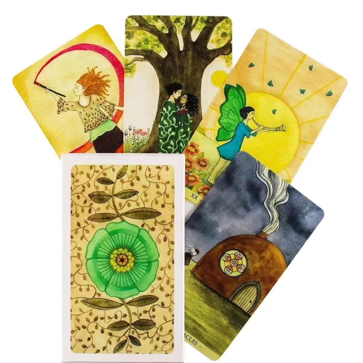 オリジナルタロットカード 耐久性のあるマラ・ルンネ・タロット - Tarot Cards Deck With Guidebook のレビューと価格